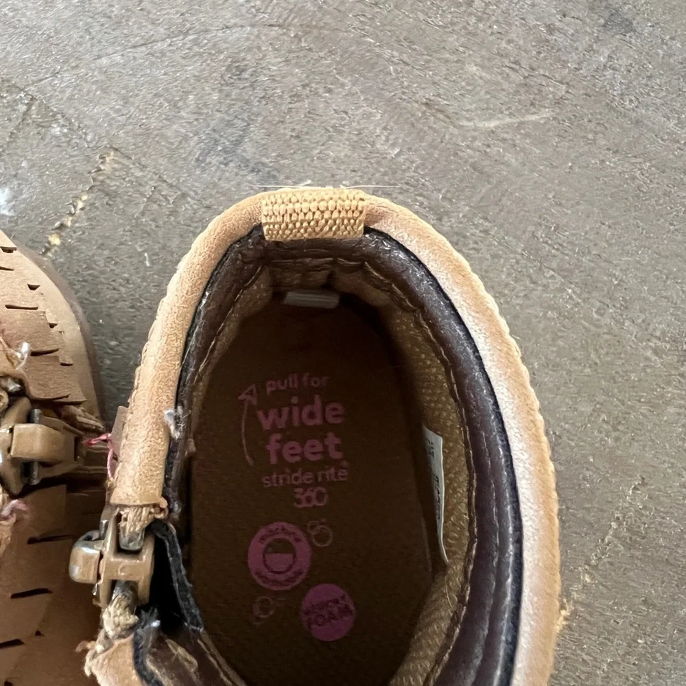Stride Rite Tan Fringe Boot - Picture 4 of 6